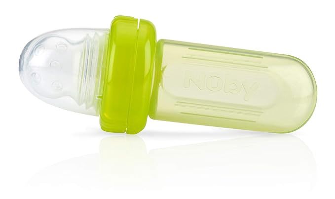 Nuby EZ Squee-Z Silicone Self Feeding Baby Food Dispenser, 1 Count
