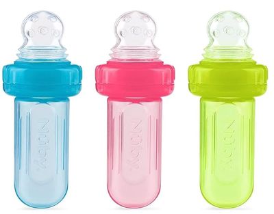 Nuby EZ Squee-Z Silicone Self Feeding Baby Food Dispenser, 1 Count