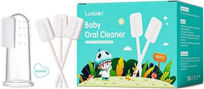 60PCS Baby Tongue Cleaner & 1PCS Finger Toothbrush Infant Mouth Cleaner Newborn Gum Cleaner Disposable Infant Oral Clean Stick Dental Care for 0-36 Month Baby