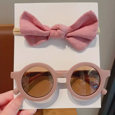 2 Pcs/Set Kids&#39; Fashion Glasses &amp; Headband Set