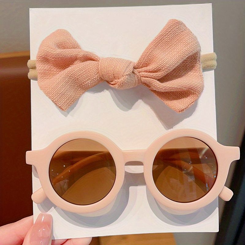 2 Pcs/Set Kids' Fashion Glasses & Headband Set