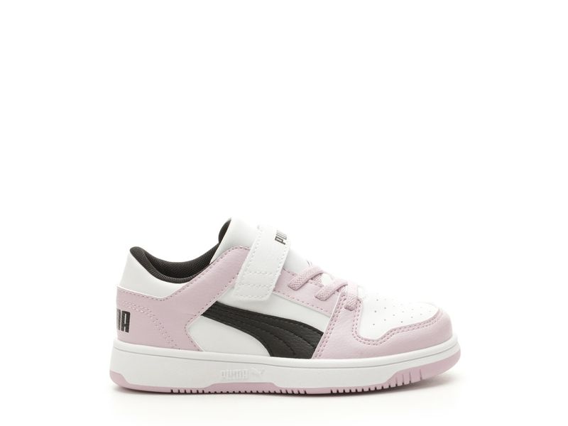 Puma Rebound Layup Sneaker - Pink/Black, Size: US 10.5 ( 4.5 - 5 yrs)