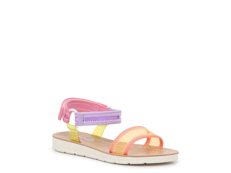 Girl's Alex Sandal  - Orange/Light purple/Pink