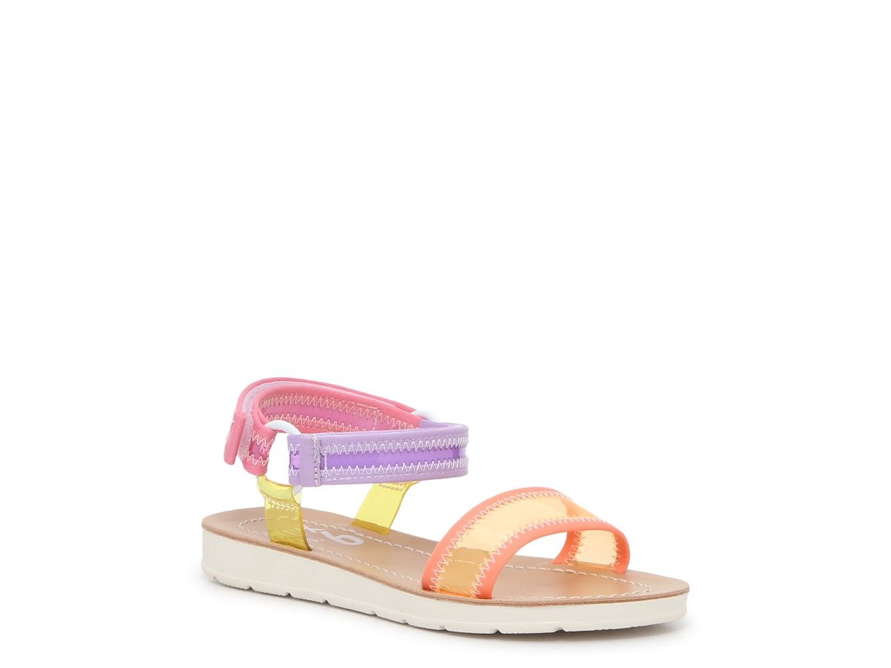 Girl's Alex Sandal  - Orange/Light purple/Pink, Size: 3 Youth ( 8 yrs)
