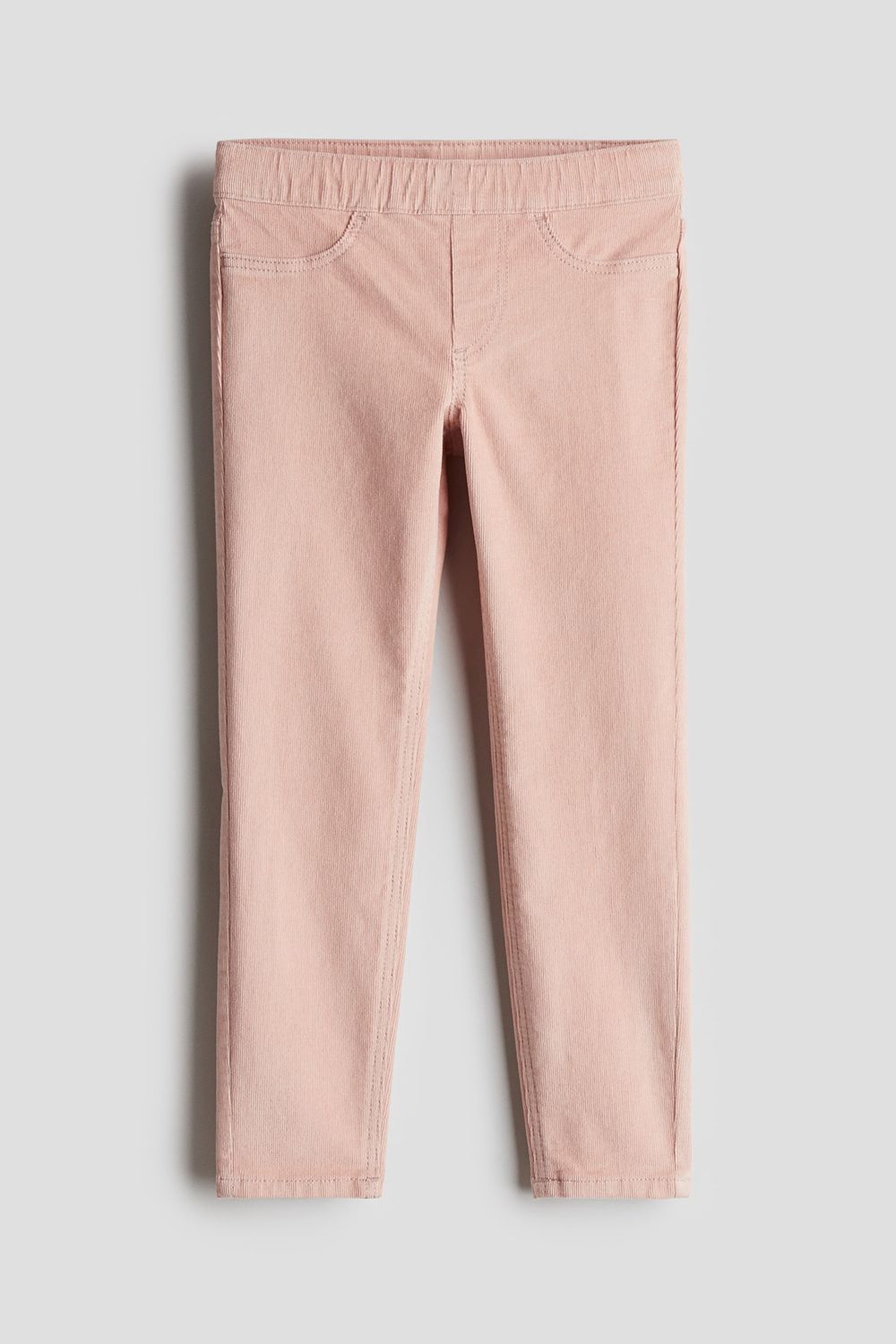 H&M Girl Slim Fit Cotton Corduroy Pants, Color: Pink, Size: US 10