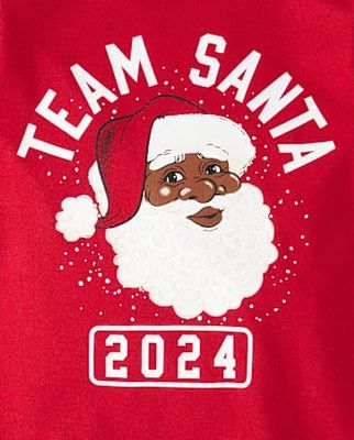 Unisex Baby Matching Family Team Santa Face 2024 Graphic Bodysuit - red