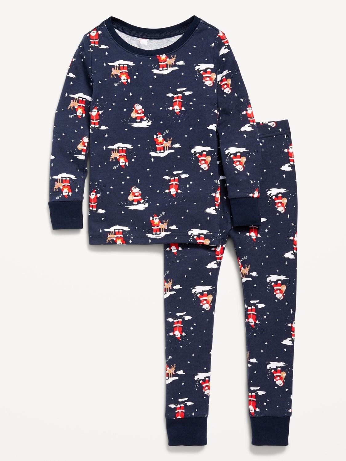 Printed Snug-Fit Pajama Set for Toddler &amp; Baby - Navy, Size: 2T
