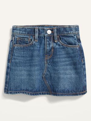 A-Line Skirt for Toddler Girls - Denim blue