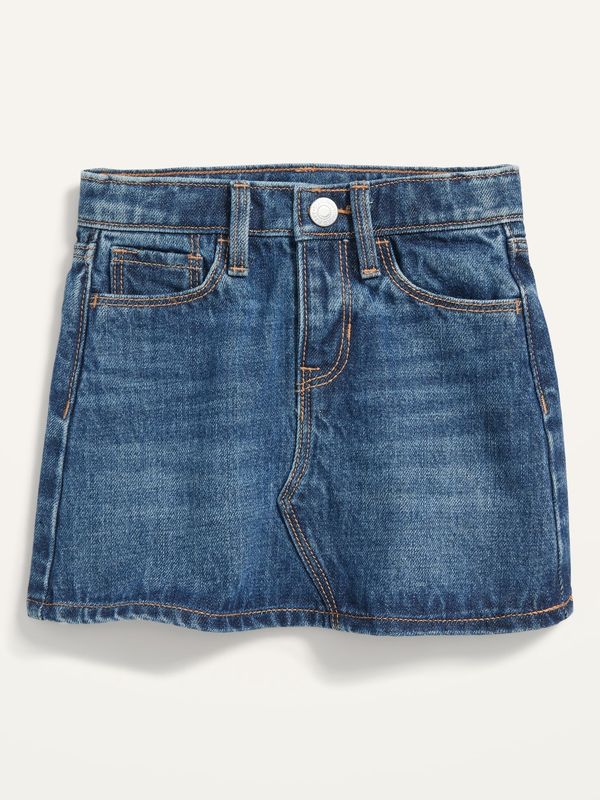 A-Line Skirt for Toddler Girls - Denim blue