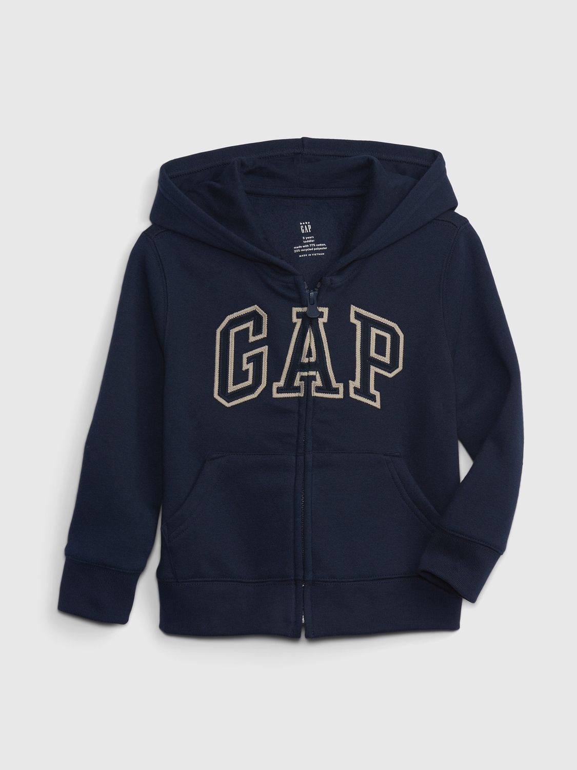 babyGap Vintage Soft Logo Hoodie - Navy Blue, Size: 0-3 mnths