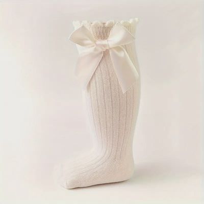 Baby Girl&#39;s Mid Calf Bow Thigh High Socks &amp; Knee Socks