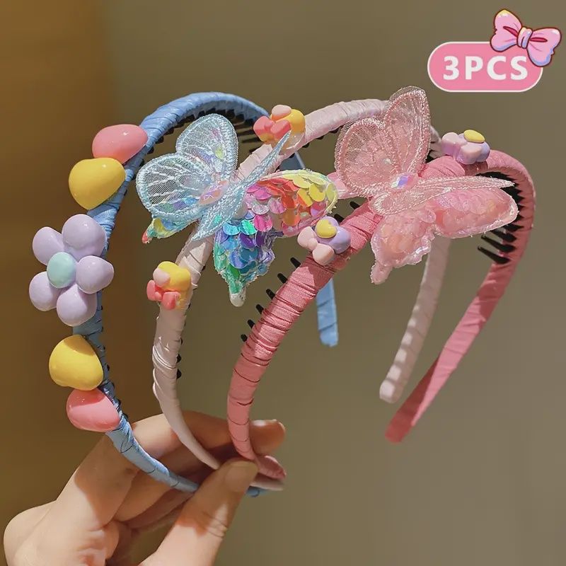 3pcs Lemon Loveo Butterfly Hairbands for Girls