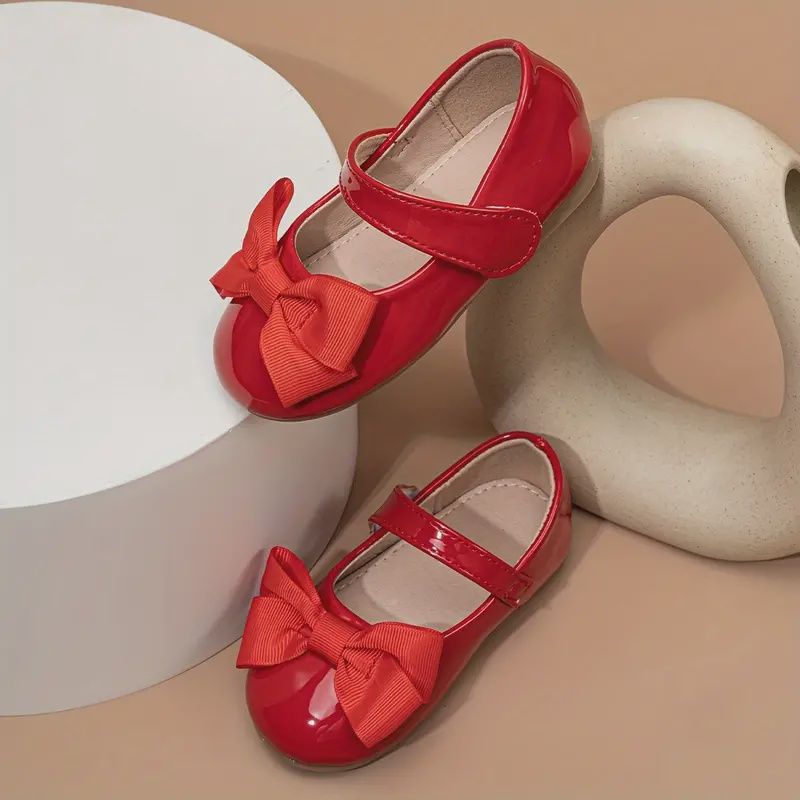 Girls&#39; Red Mary Jane Shoes with Bow Detail, Size: 8 Toddler (2.5-3 yrs)