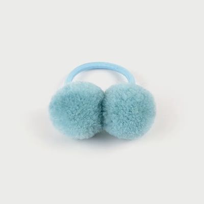 Baby Girls Plush Ball Decor Hair Tie Hair Bands