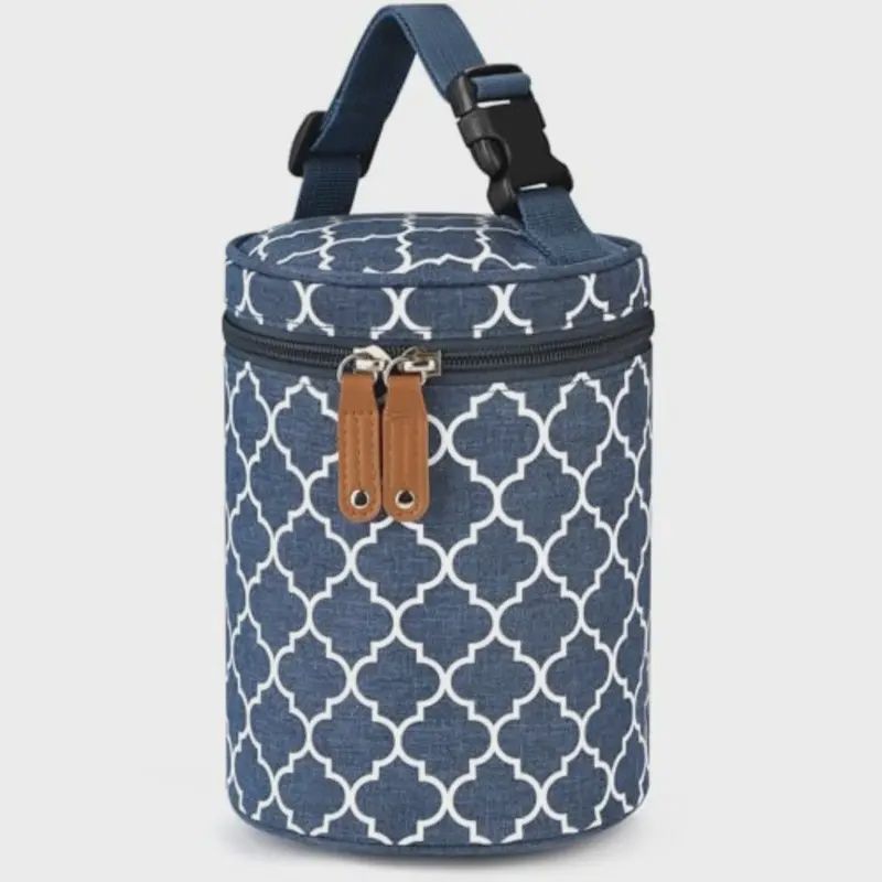 Breastmilk Cooler Bag, Insulated Baby Bottle Cooler Tote Bags, Baby Bottle Warmer Cooler Bag, Baby Bottle Bag Great for Travel, Color: Blue