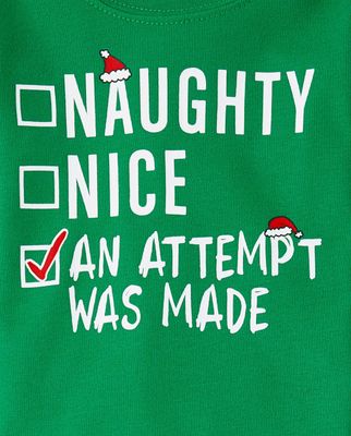 Unisex Baby And Toddler Glow Nice List Snug Fit Cotton Pajamas - green