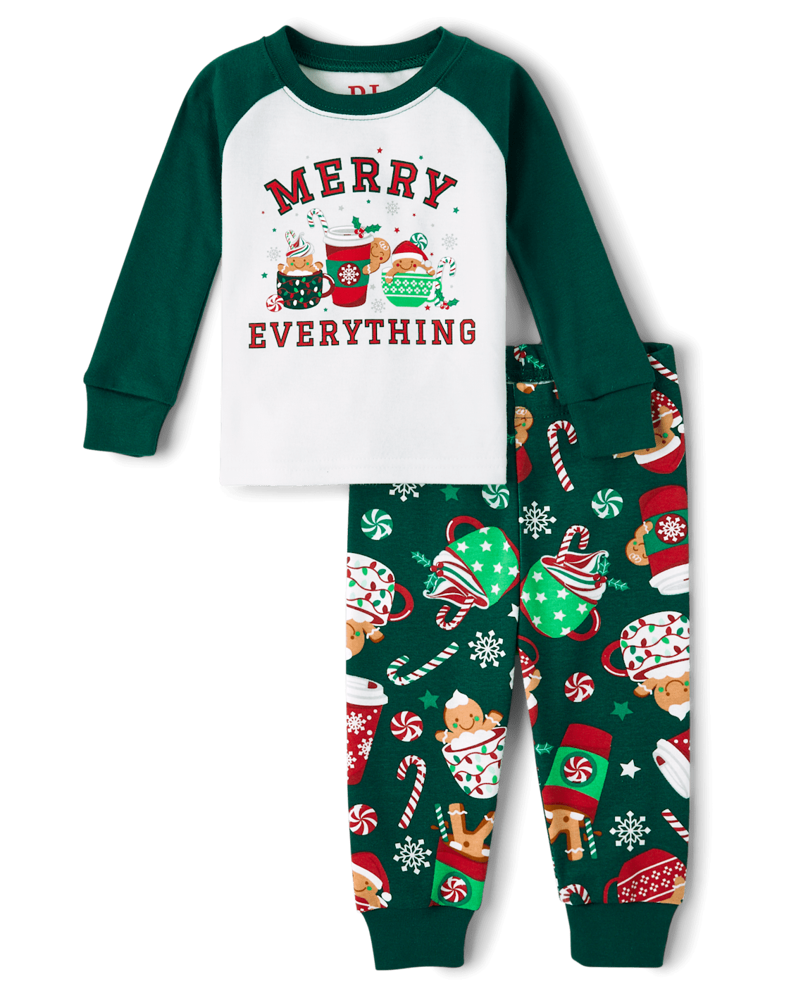 Unisex Baby And Toddler Matching Family Hot Cocoa Mugs Snug Fit Cotton Pajamas - green, Size: 18-24M