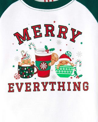 Unisex Baby And Toddler Matching Family Hot Cocoa Mugs Snug Fit Cotton Pajamas - green