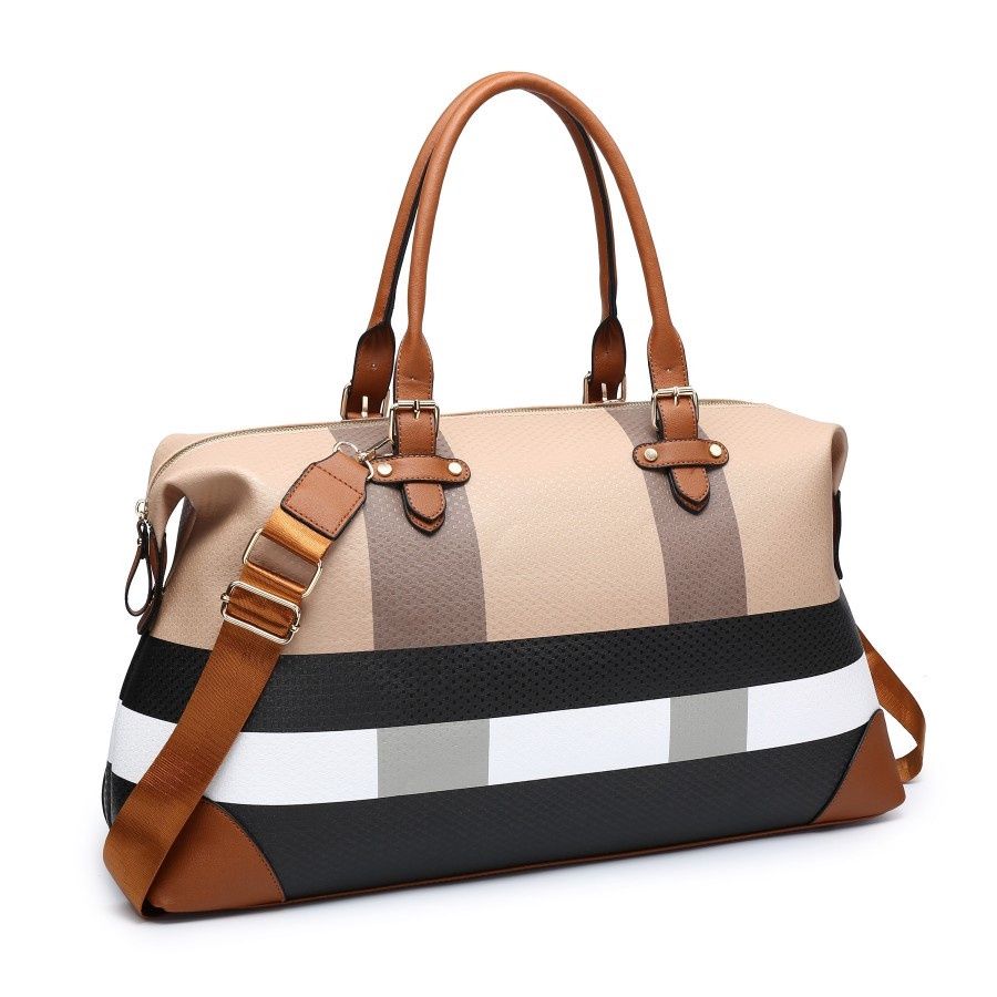PU leather large overnight travel bag