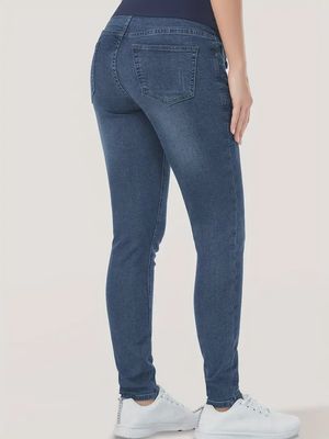 Women's Maternity Jeans Over The Belly Slim Stretchy High Waist Denim Skinny Pants With Pockets