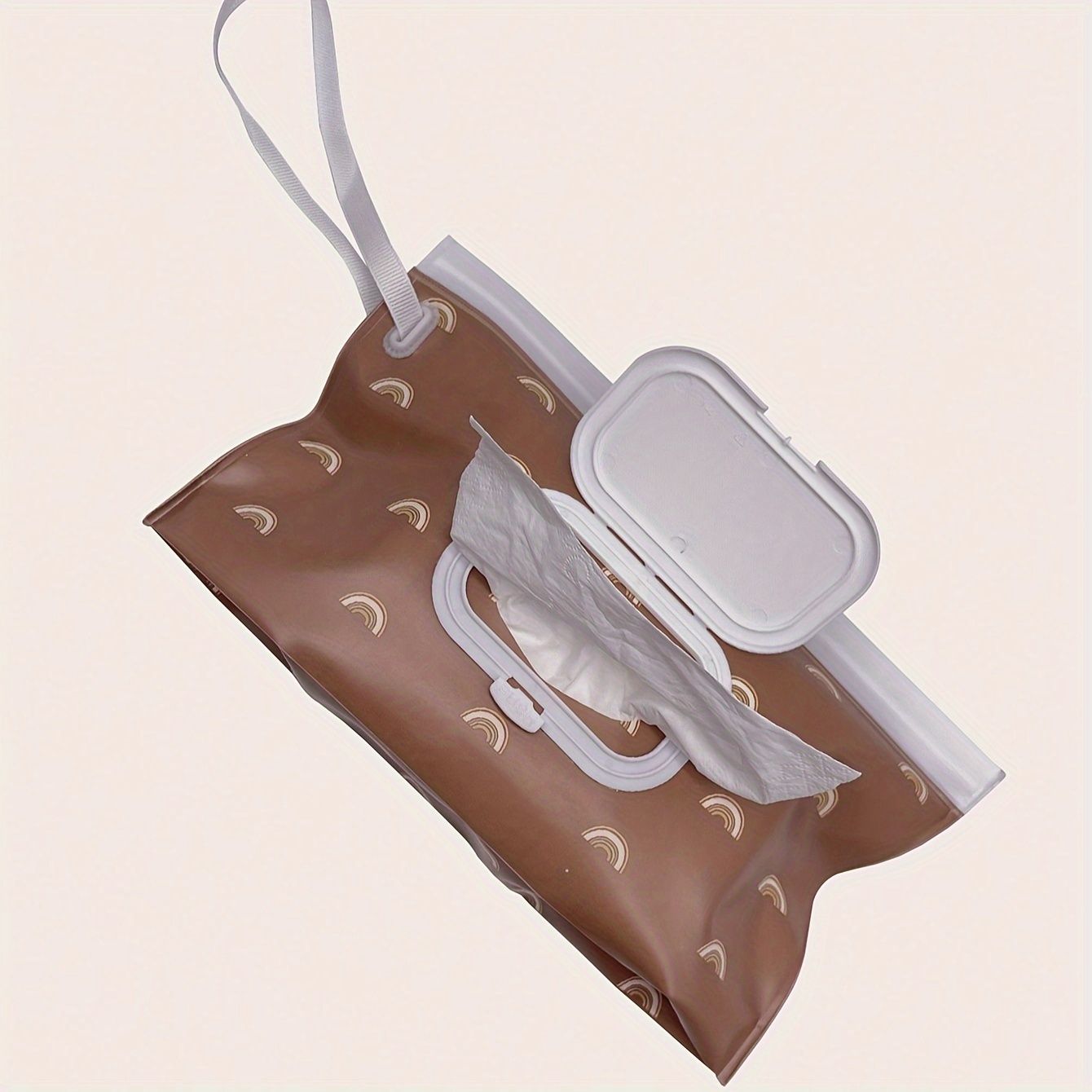 Portable Wet Wipe Dispenser for Youngsters - Reusable, Refillable EVA Stroller Accessory