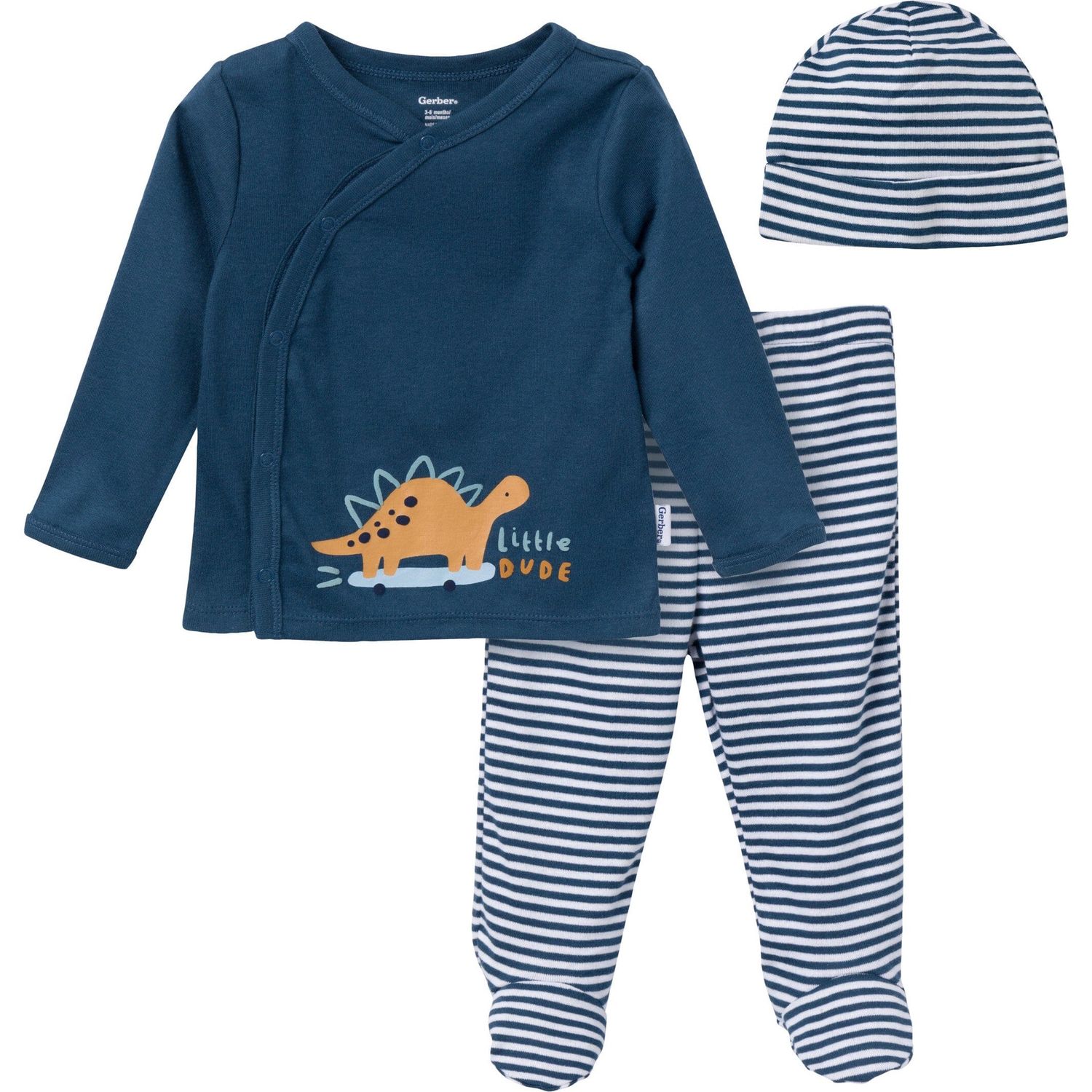 3-Piece Baby Boys Dino Dude Take Me Home Set, Size: NB