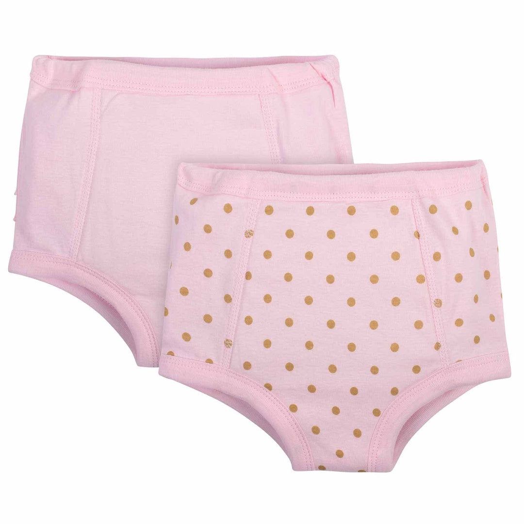2-Pack Toddler Girls Pink Training Pants with TPU Lining, Size: 2T-3T