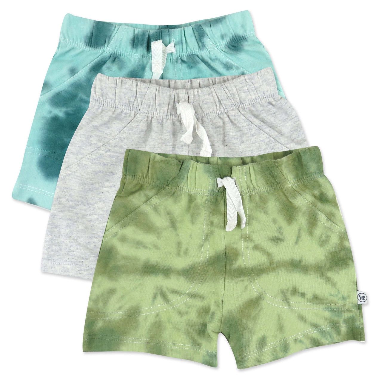 3-Pack Organic Cotton Basic Shorts, Size: 3-6M