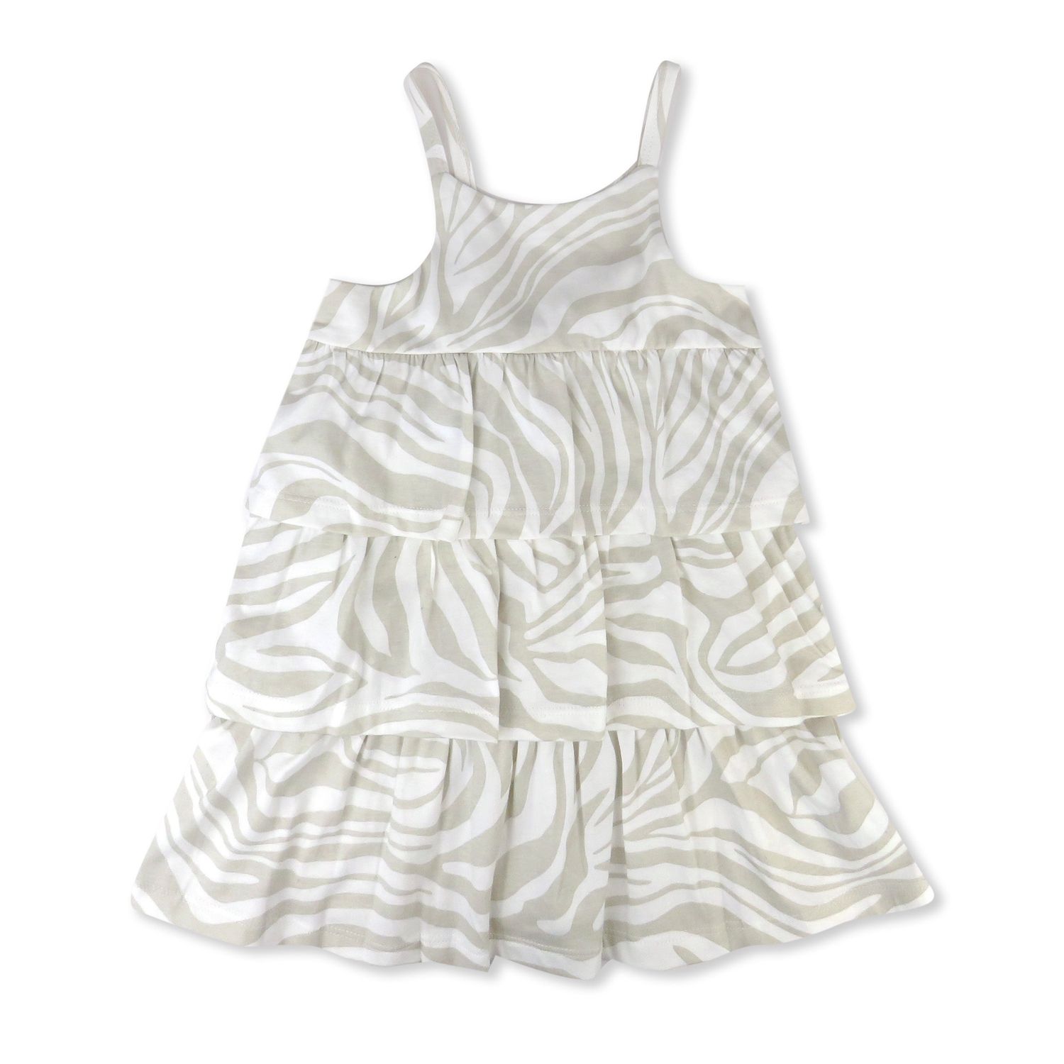 Ruffle Tiered Dress- Zanzibar Zebra, Size: 6-9M