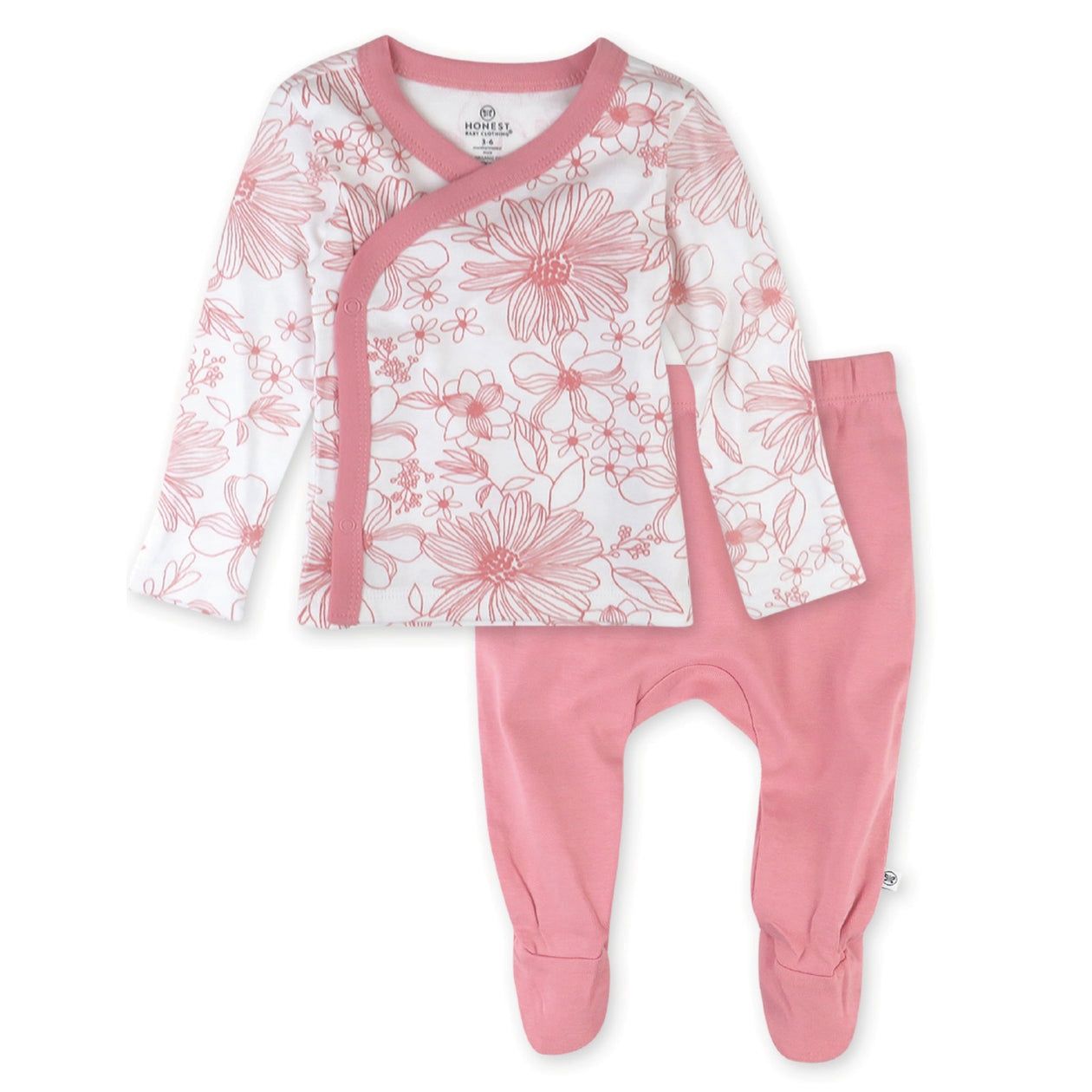 2-Piece Take-Me-Home Side-Snap Top and Pant Set, Size: 0-3M
