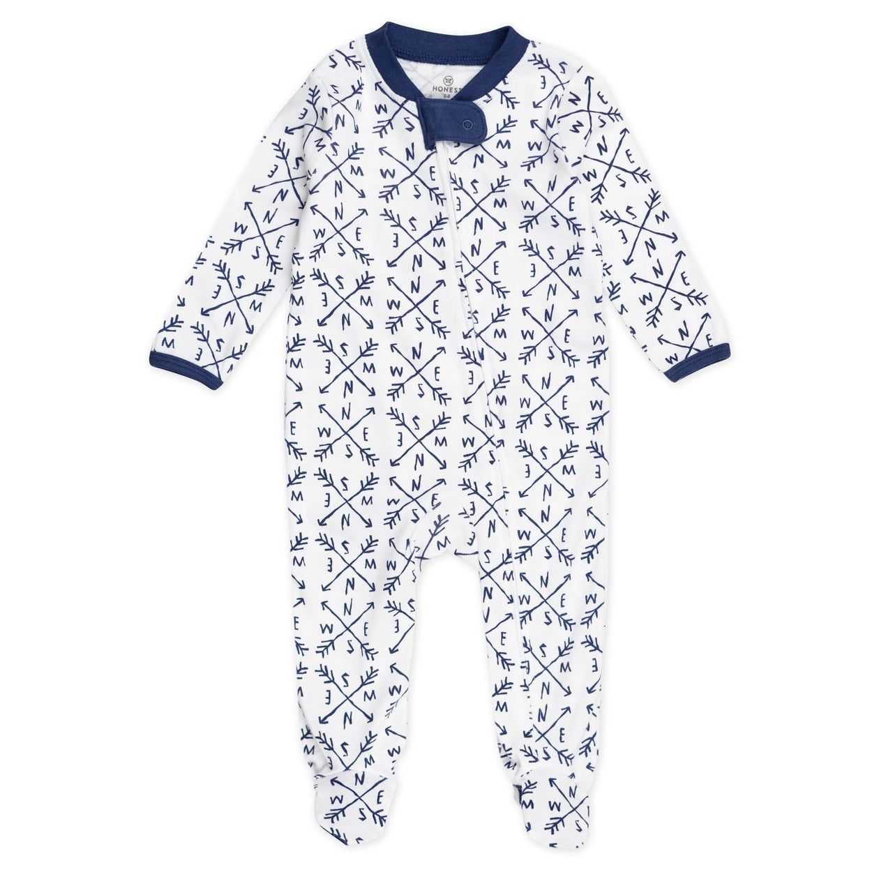 Organic Cotton Sleep &amp; Plays- Compass, Size: NB