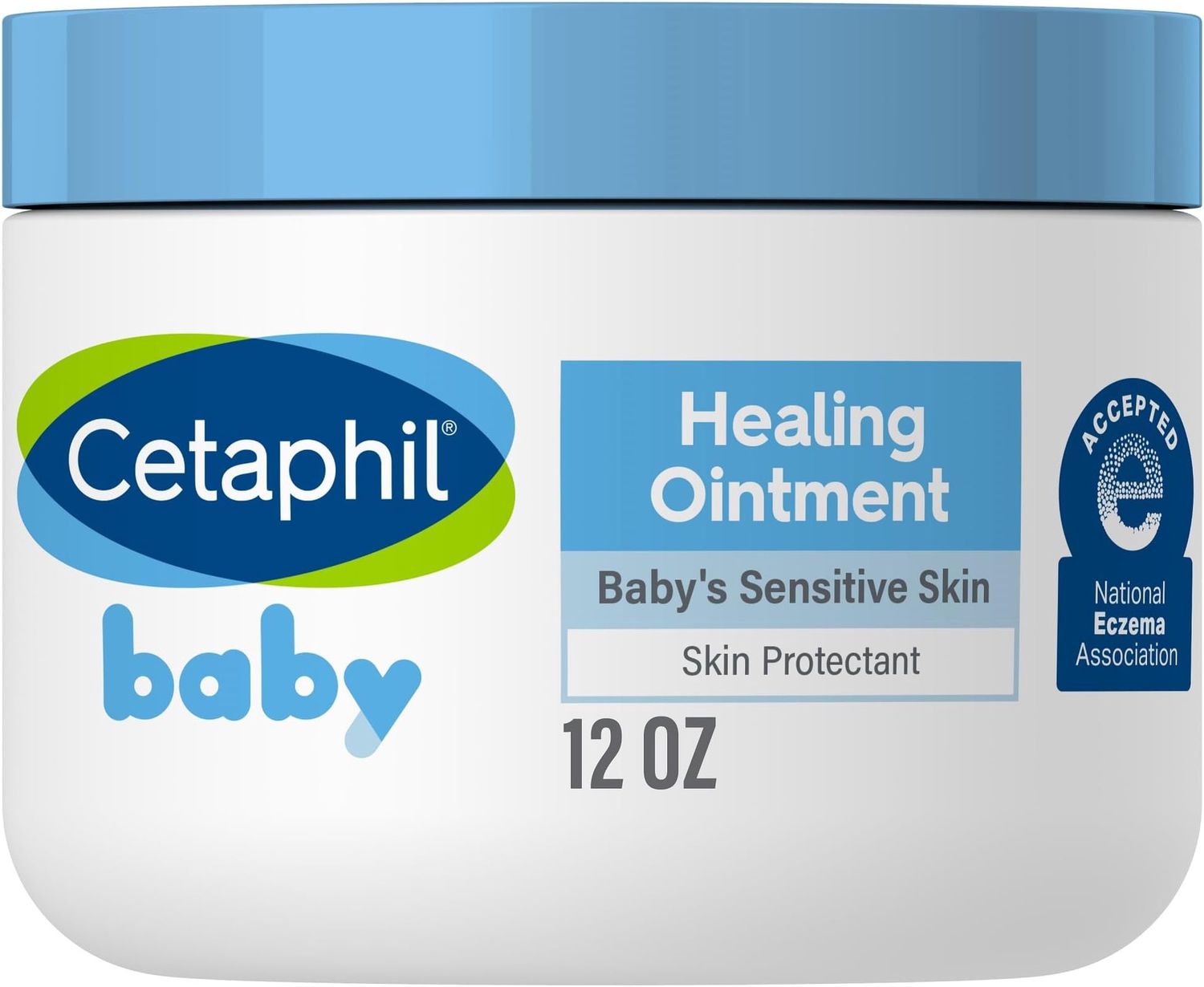 Cetaphil Baby Healing Ointment, Diaper Rash Ointment Soothes and Protects Baby&#39;s Irritated Skin, Skin Protectant For Dry Skin, 12oz