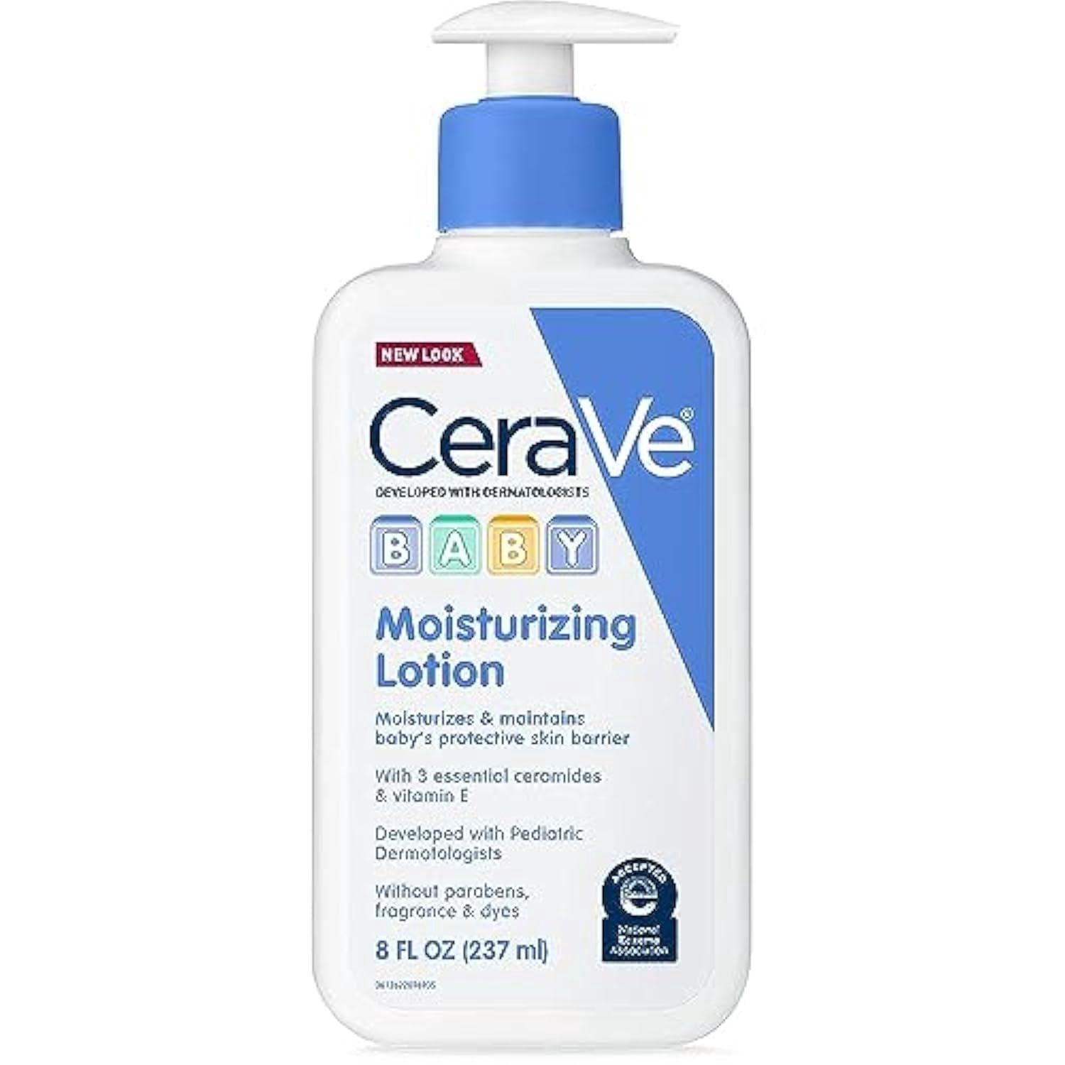 CeraVe Baby Lotion, Gentle Baby Skin Care with Ceramides, Niacinamide &amp; Vitamin E, Fragrance, Paraben, Dye &amp; Phthalates Free, Lightweight Moisturizer, 8 Ounce