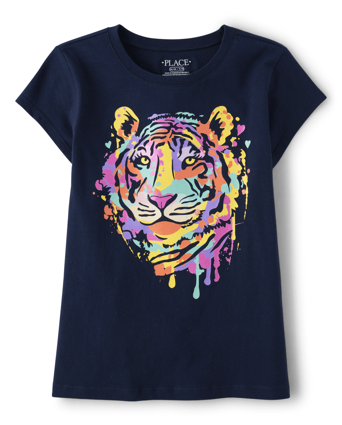 Girls Tiger Graphic Tee - blue, Size: 5/6