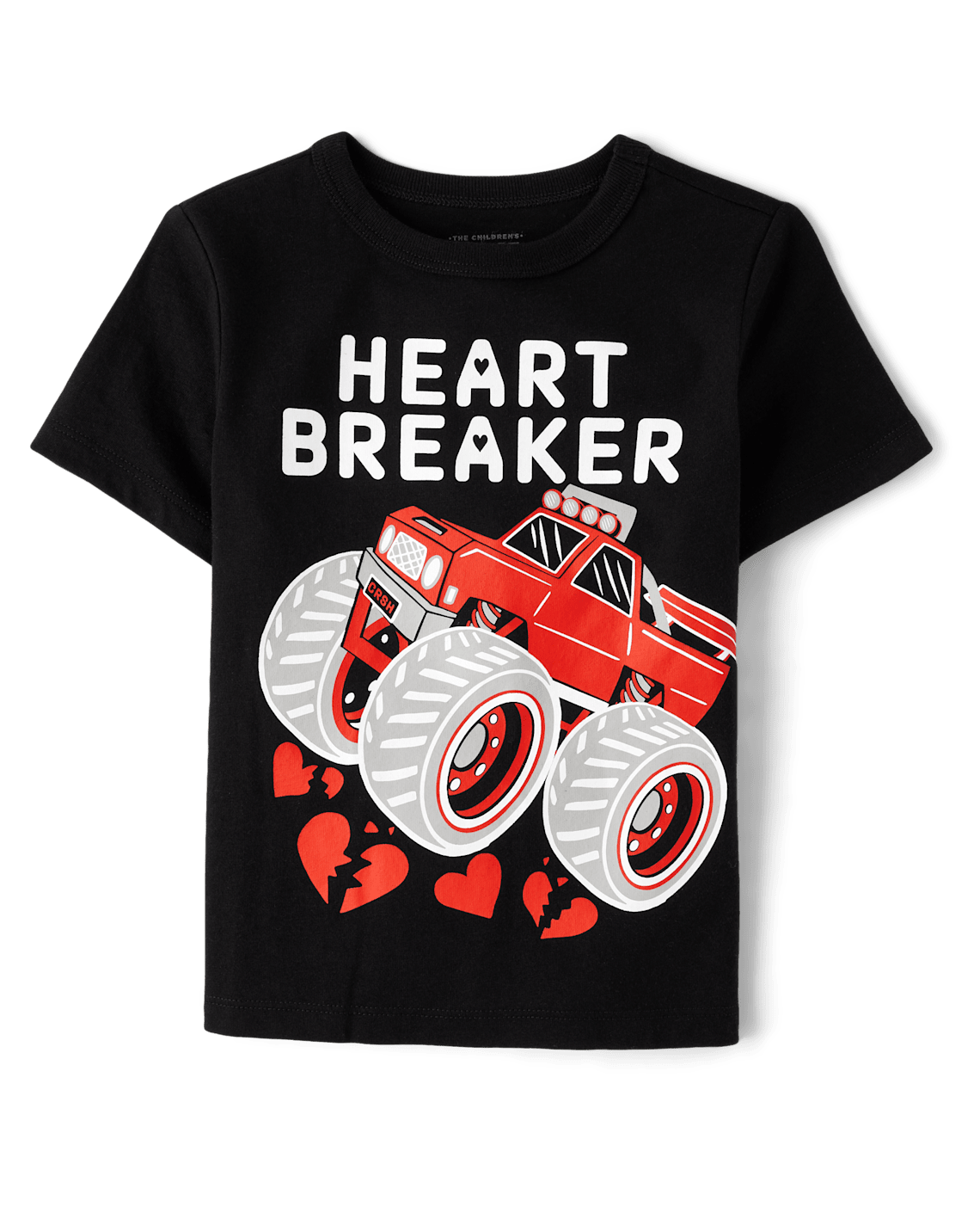 Baby And Toddler Boys Valentine&#39;s Day Monster Truck Graphic Tee - black, Size: 2T