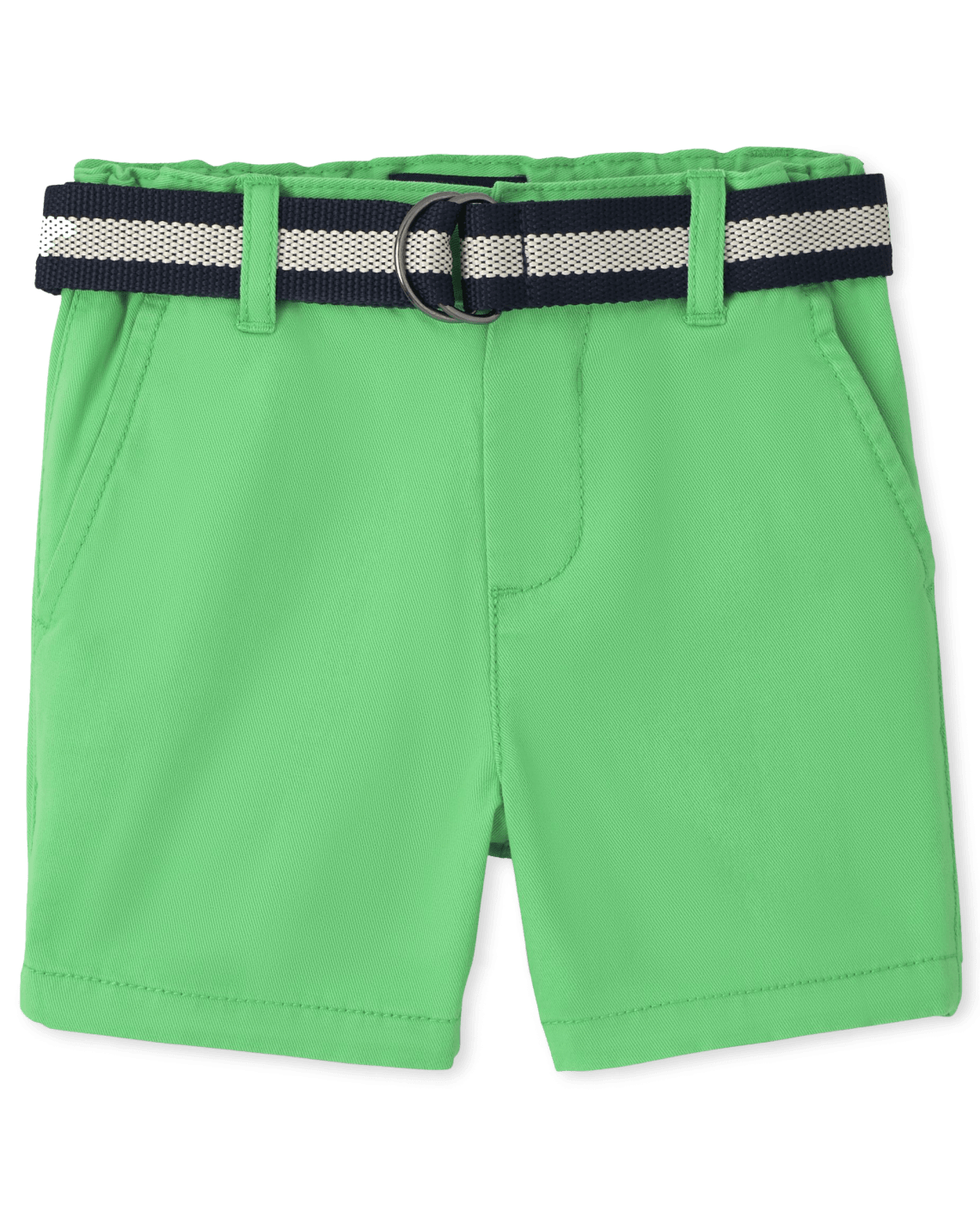 Baby And Toddler Boys Belted Chino Shorts - green, Size: 6-9M