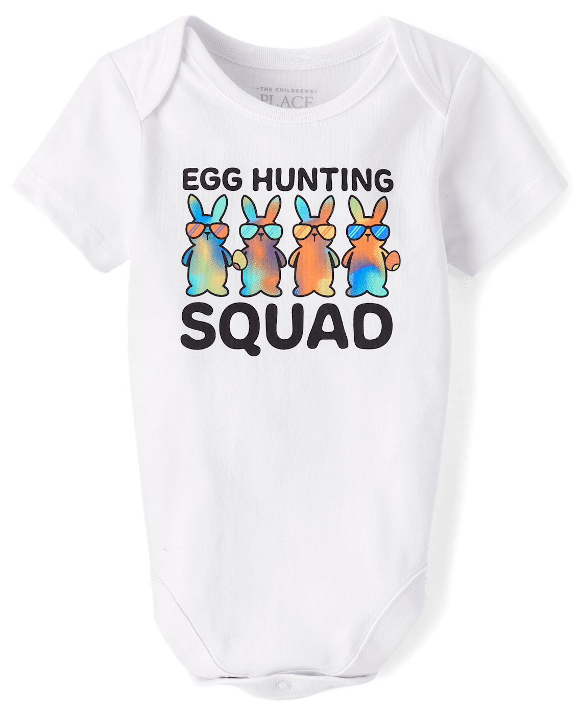 Baby Matching Family Egg Hunting Squad Graphic Bodysuit - white, Size: 3-6M