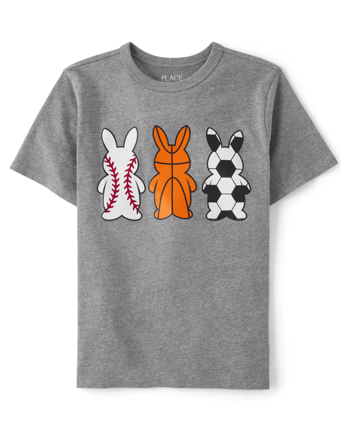 Boys Easter Sports Graphic Tee - gray, Size: 7/8