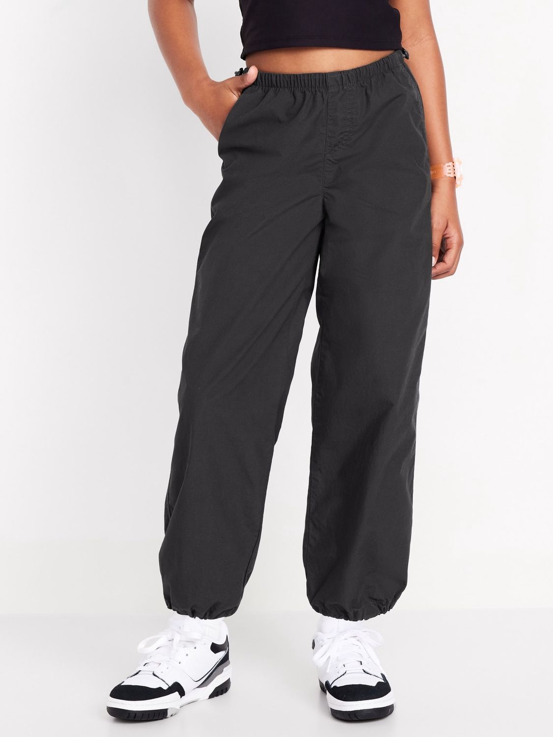 interior adjustable waistband elasticized pull-on waistband faux fly scoop pockets in front patch pockets in back durable cotton denim- Grey, Size: Sm