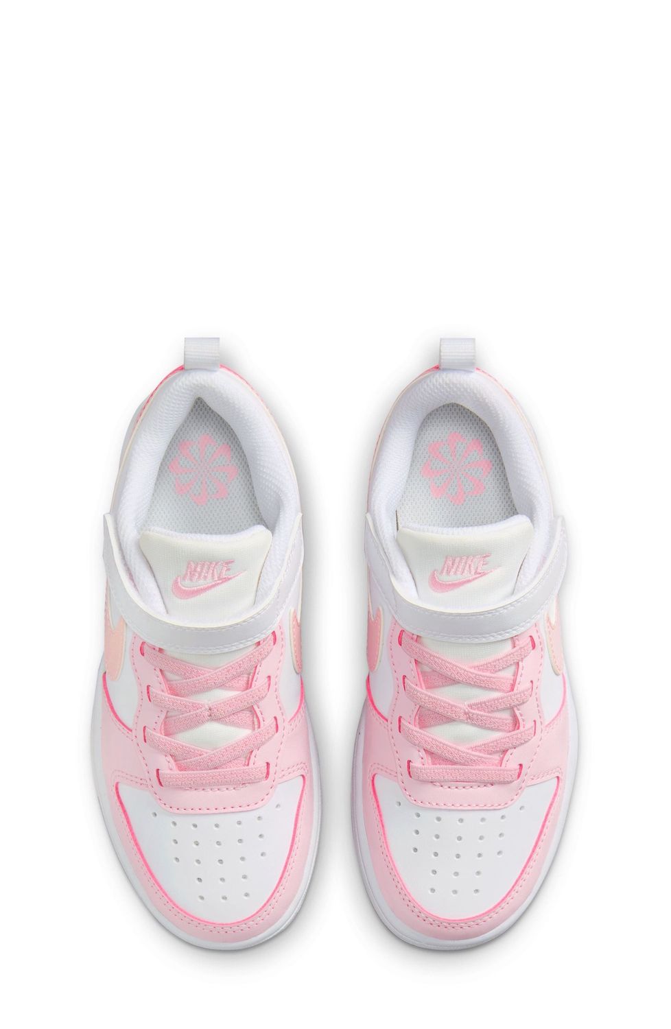 Nike Kids&#39; Court Borough Low Recraft Sneaker - White/Pink Foam, Size: 7 (2-2.5yrs)