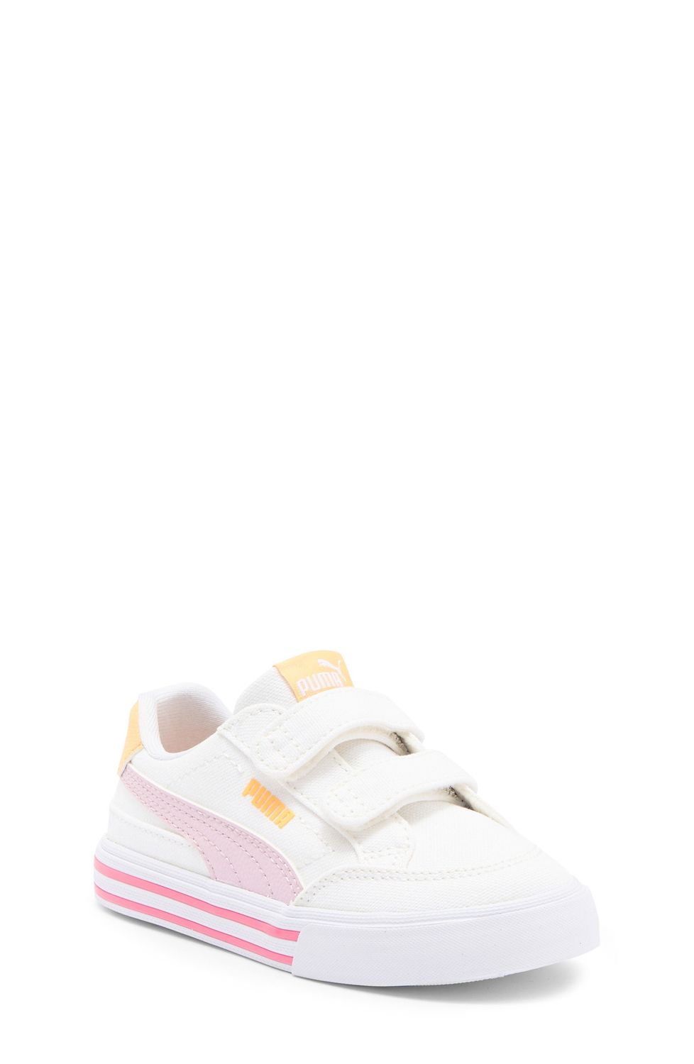 Puma Kids&#39; Court Classic Vulc Sneaker - White Rose, Size: 9 C(3-4 yrs)