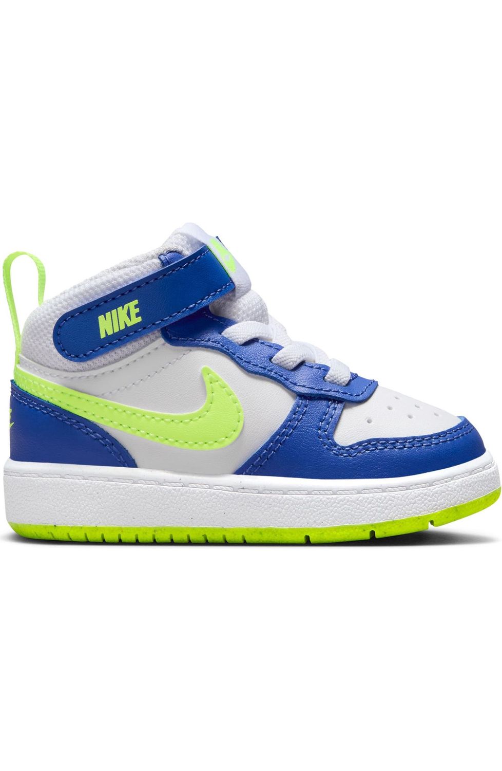 Nike Kids&#39; Court Borough Mid 2 Sneaker - Green/Blue, Size: 6 (1.5-2 yrs)