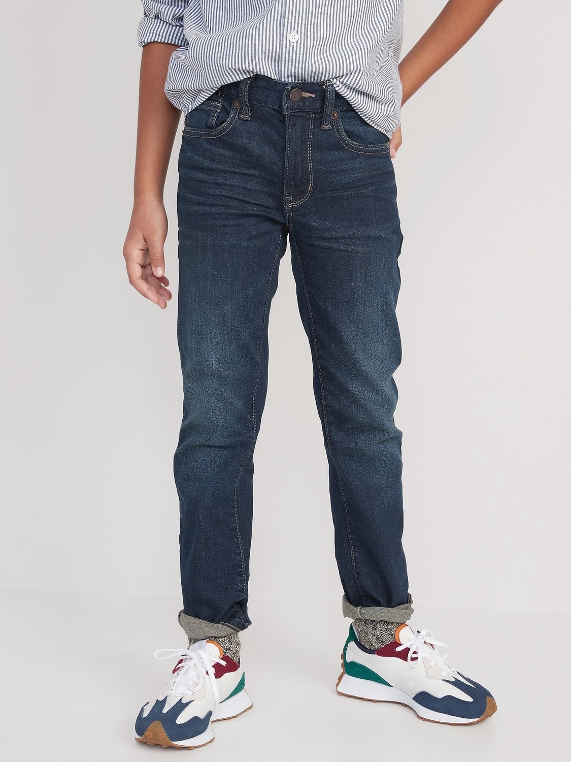 Built-In Flex Skinny Jeans for Boys - Navy, Size: 5