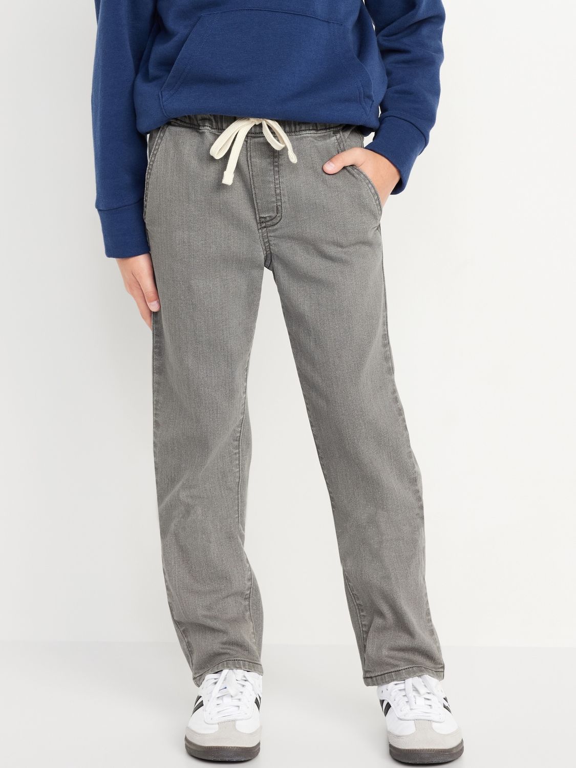 Wow Pull-On Straight Leg Jeans for Boys - Grey, Size: XL(14)