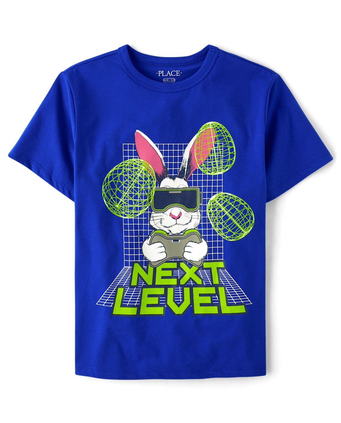 Boys Easter Bunny Gamer Graphic Tee - blue, Size: 7/8
