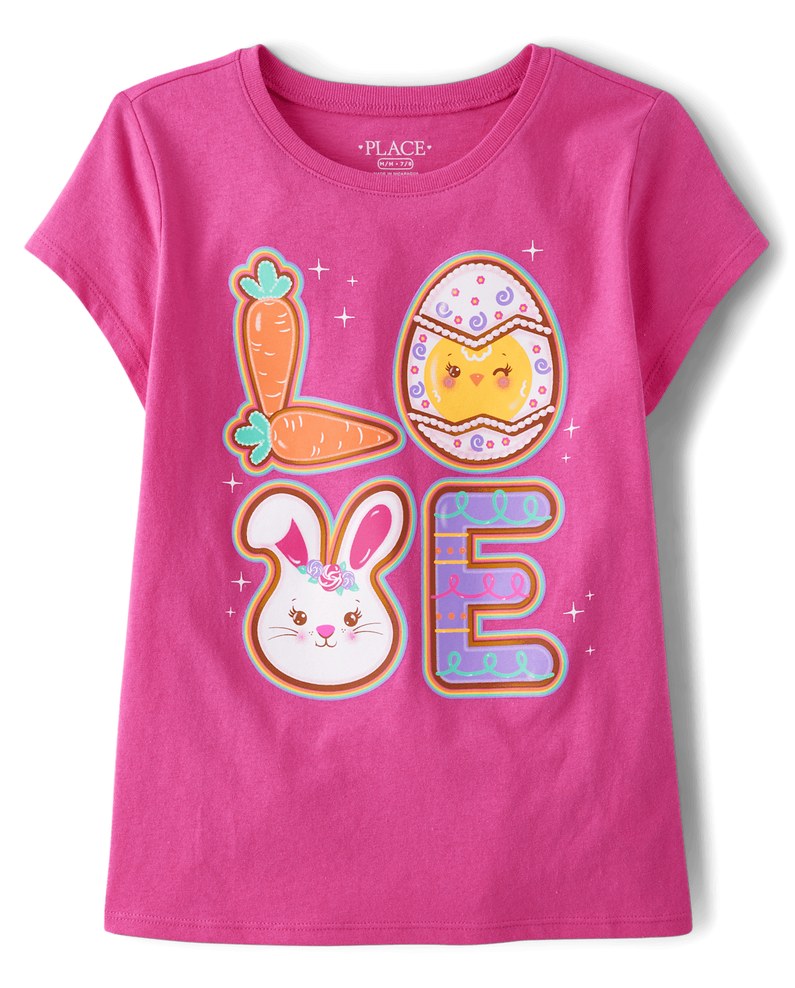 Girls Love Easter Cookies Graphic Tee - pink, Size: 4