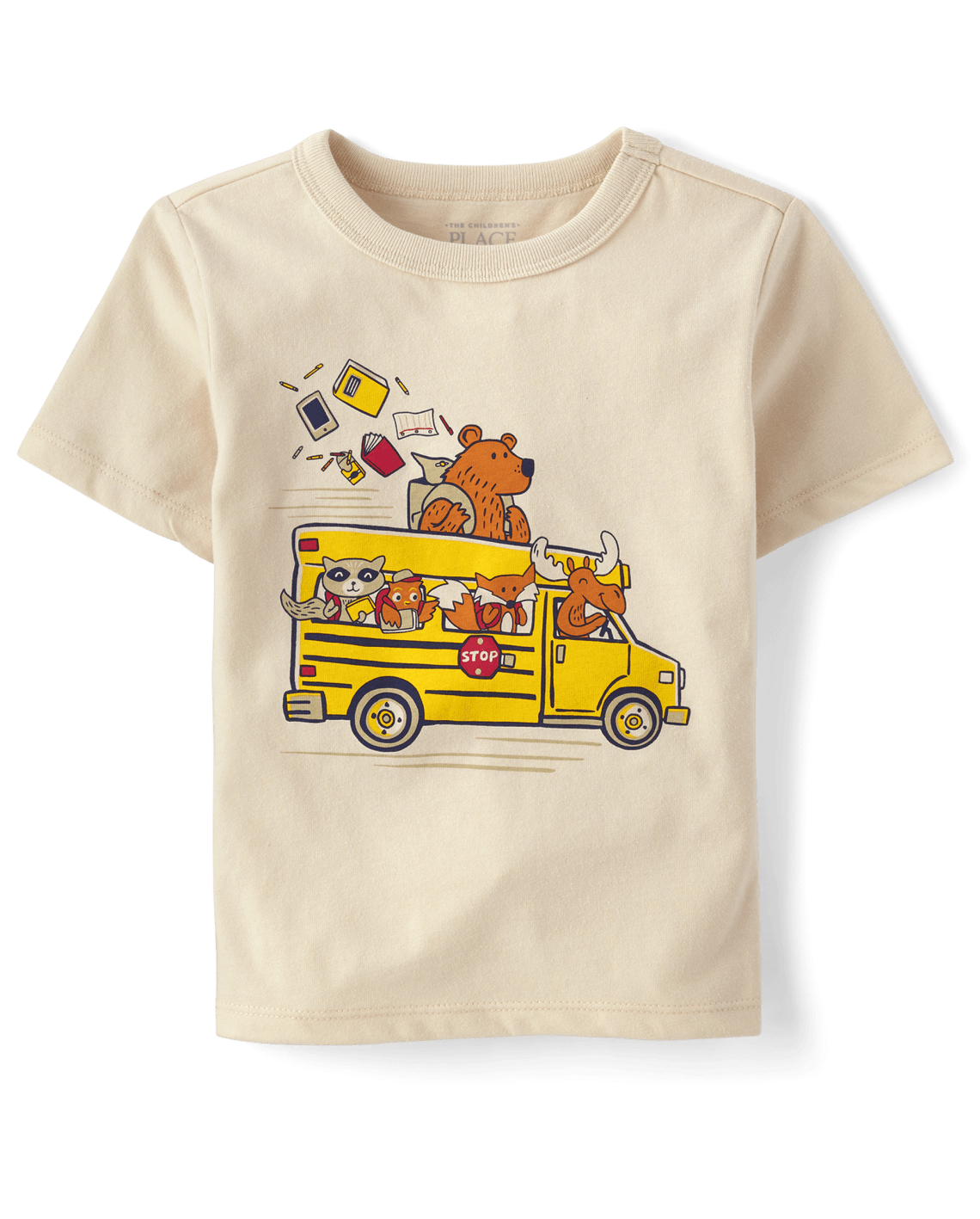 Baby And Toddler Boys School Bus Graphic Tee, Size: 12-18M