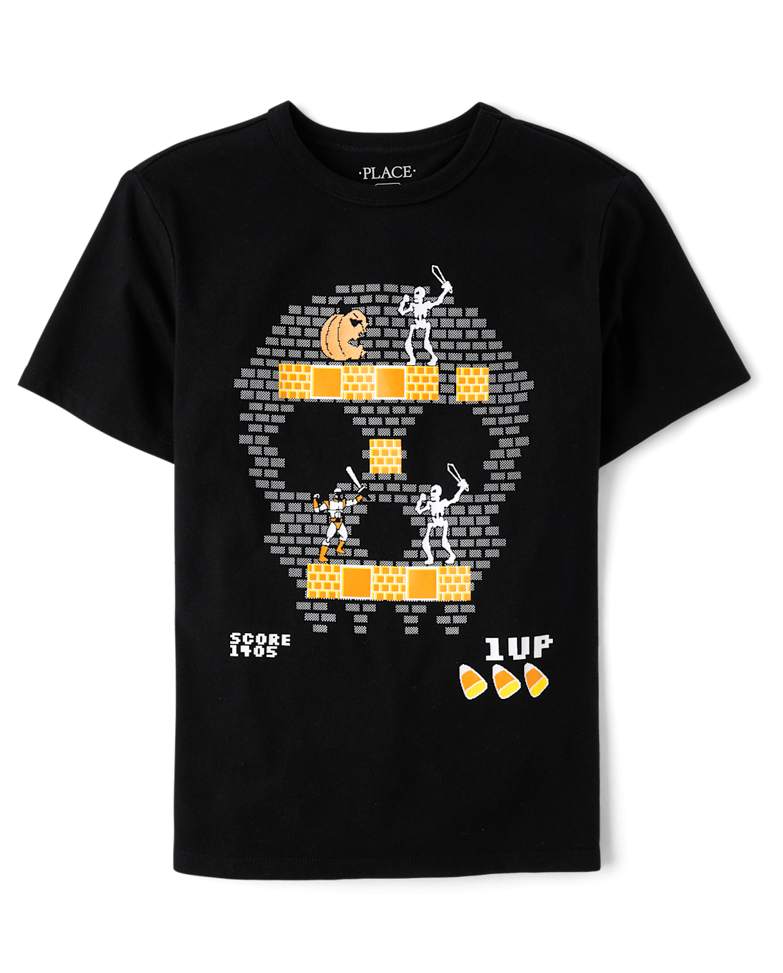 Boys Glow  Video Game Graphic Tee - black, Size: 4