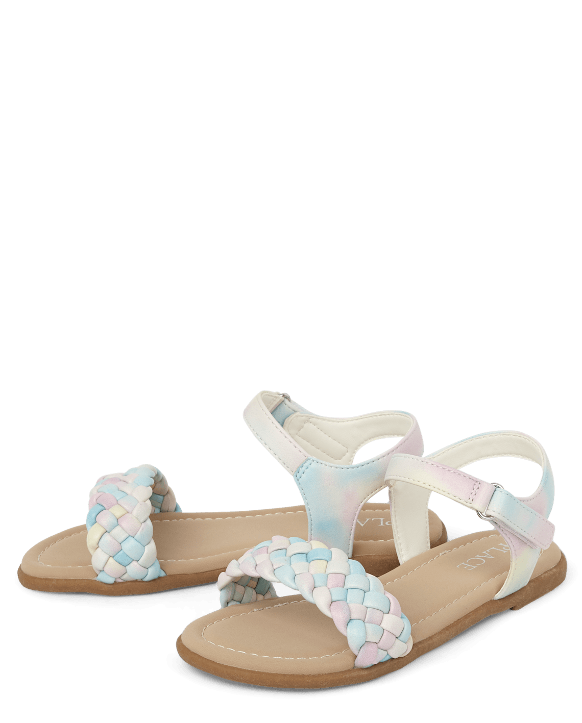 Girls Rainbow Braided Sandals - multi, Size: Youth 11