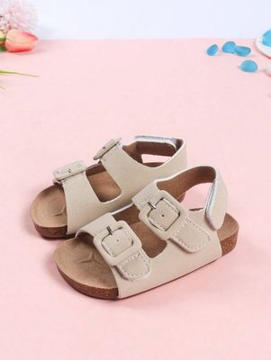 Soft Breathable Roman Sandals With PU Leather Strap - Brown